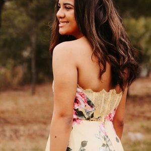 Yellow, flower dress